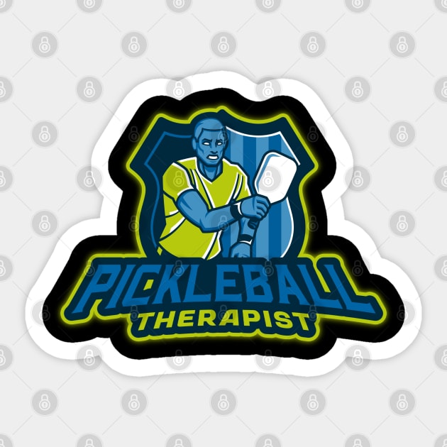 Pickleball Therapist – Funny Sports Design Sticker by Stylecombinator